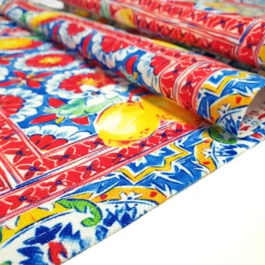 Sicilian Majolica Lemon Table Runner