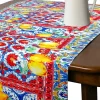 Sicilian Majolica Lemon Table Runner