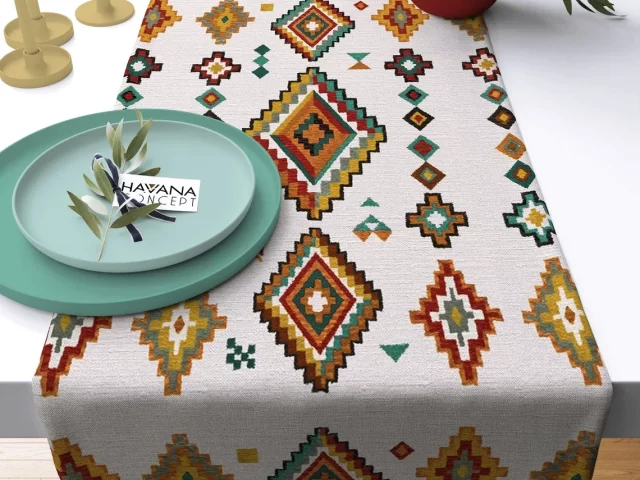 Southwestern Aztec Navajo Table Runner