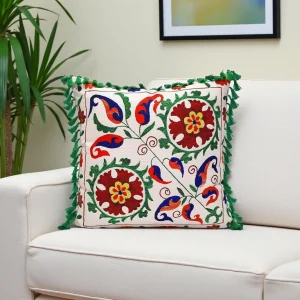 Suzani Floral Pillow Cover