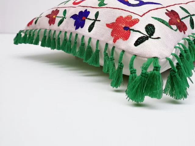 Suzani Floral Pillow Cover
