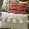Terracotta Aztec Print Tassel Pillow Cover
