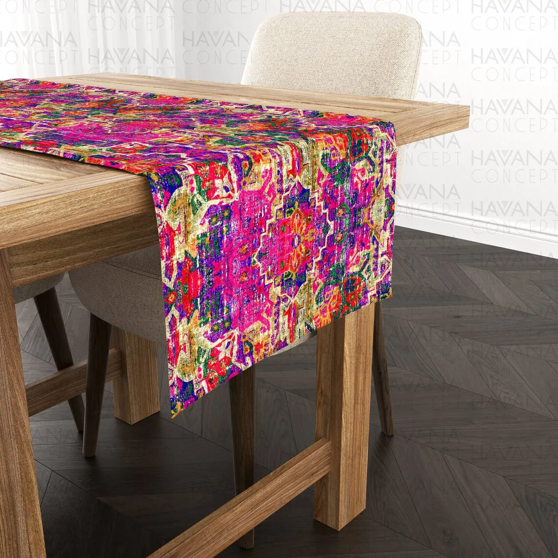 Tribal Abstract Mandala Table Runner