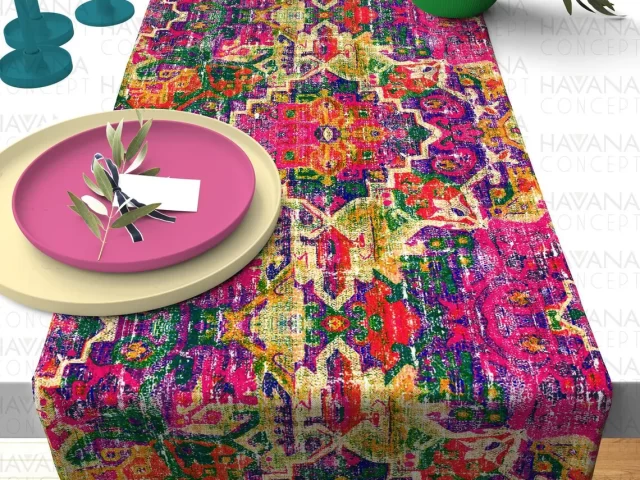 Tribal Abstract Mandala Table Runner