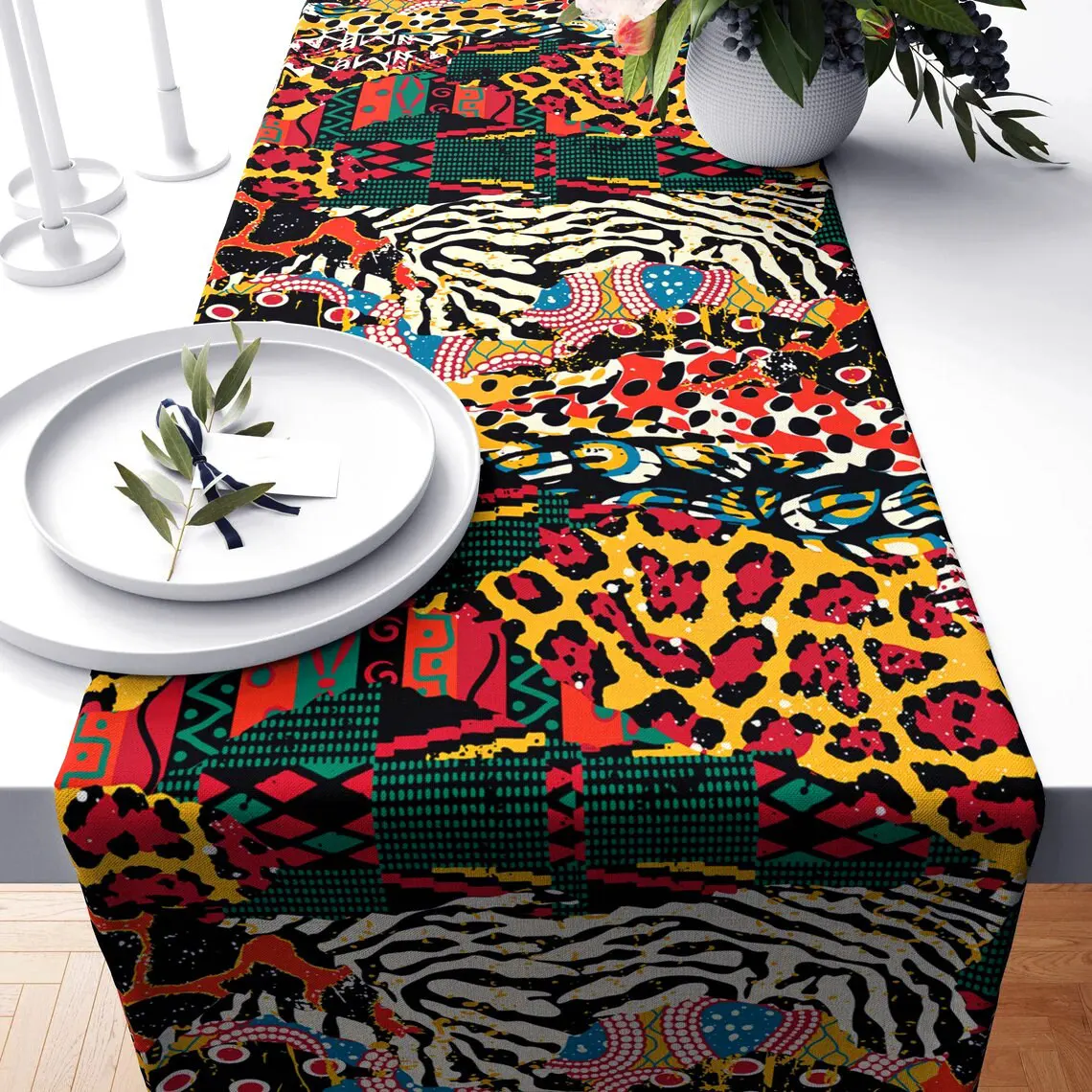 Tribal African Safari Table Runner