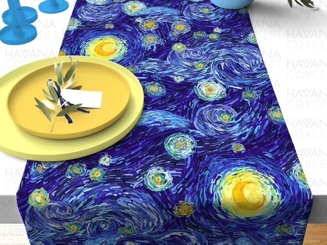 Van Gogh Starry Night Table Runner