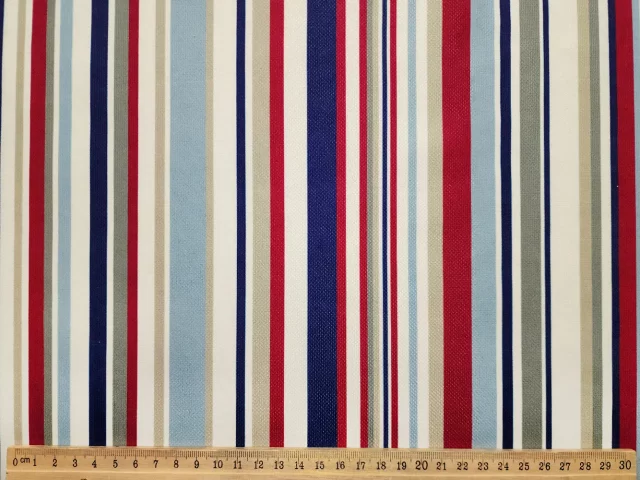 Vintage Barcode Stripe Fabric