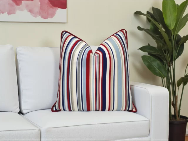 Vintage Barcode Stripe Pillow Cover