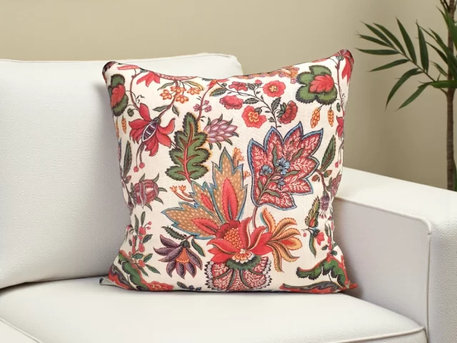 Vintage Polish Floral Pillow Cover