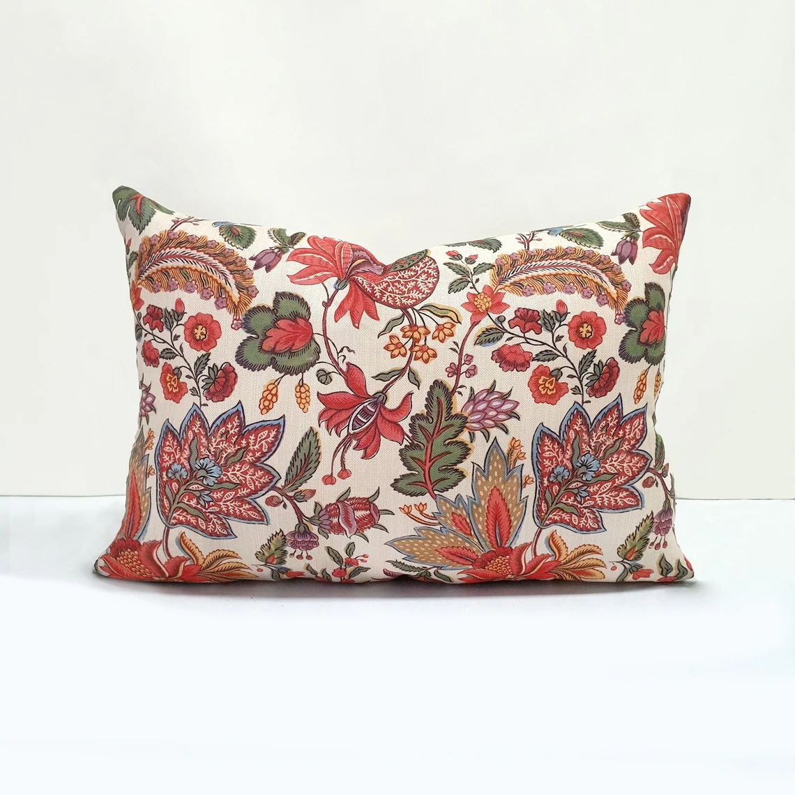 Vintage Polish Floral Pillow Cover