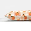 Watercolor Apricots Gingham Pillow Cover