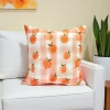Watercolor Apricots Gingham Pillow Cover