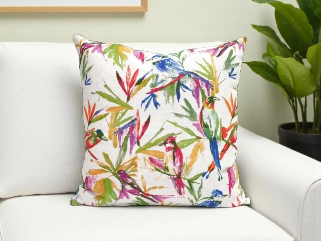 Watercolor Birds of Paradise Pillow Cover
