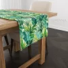 Watercolor Tropical Palm Leaves Table Runner