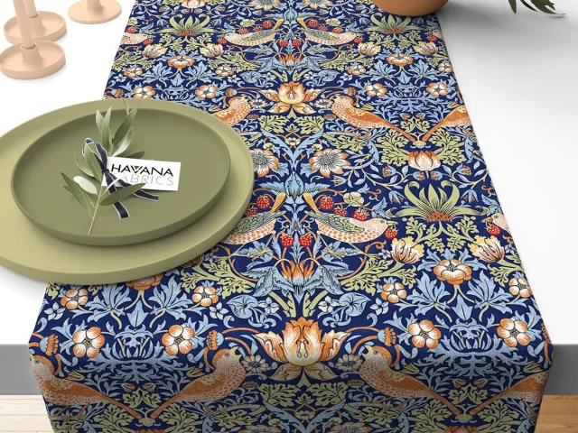 William Morris Strawberry Thief Table Runner