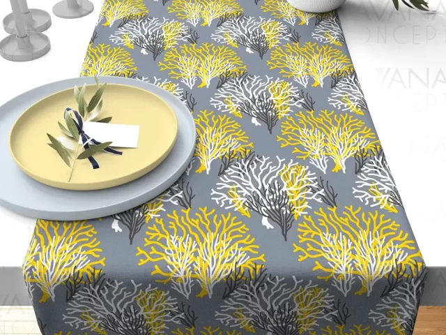 Yellow Coral Reef Table Runner