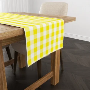Yellow Gingham Table Runner