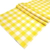 Runner da tavola a quadretti gialli