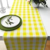 Runner da tavola a quadretti gialli
