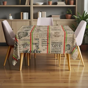 Coffee Sack Print Tablecloth