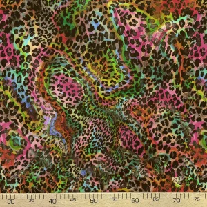 Colorful Leopard Print Fabric