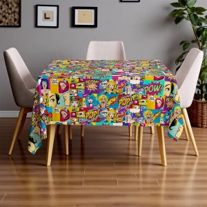 Pop Art Comic Book Tablecloth