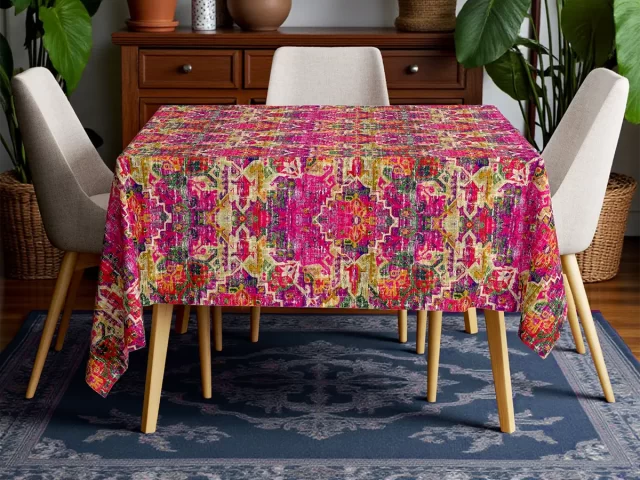 Tribal Abstract Mandala Print Tablecloth