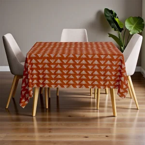Bohemian Caramel Mudcloth Tribal Print Tablecloth