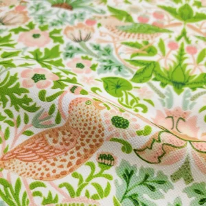 Green William Morris Strawberry Thief Fabric